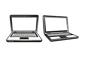 Two laptops side by side vectors, an Object Graphic by Billah Hub
