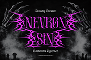 Nevron Sin | Black Metal Typeface, a Blackletter Font by Denustudios (Thumbnail 1 of 12)