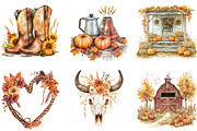 Western Fall Cowgirl Clipart, a Seasonal Illustration by Designking (Thumbnail 5 of 5)