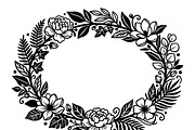 50 Elegant Floral Oval Mirror Frame, a Decorative Illustration by Amazin_art (Thumbnail 29 of 29)