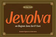 Jevolva – Elegant Sans Serif Font