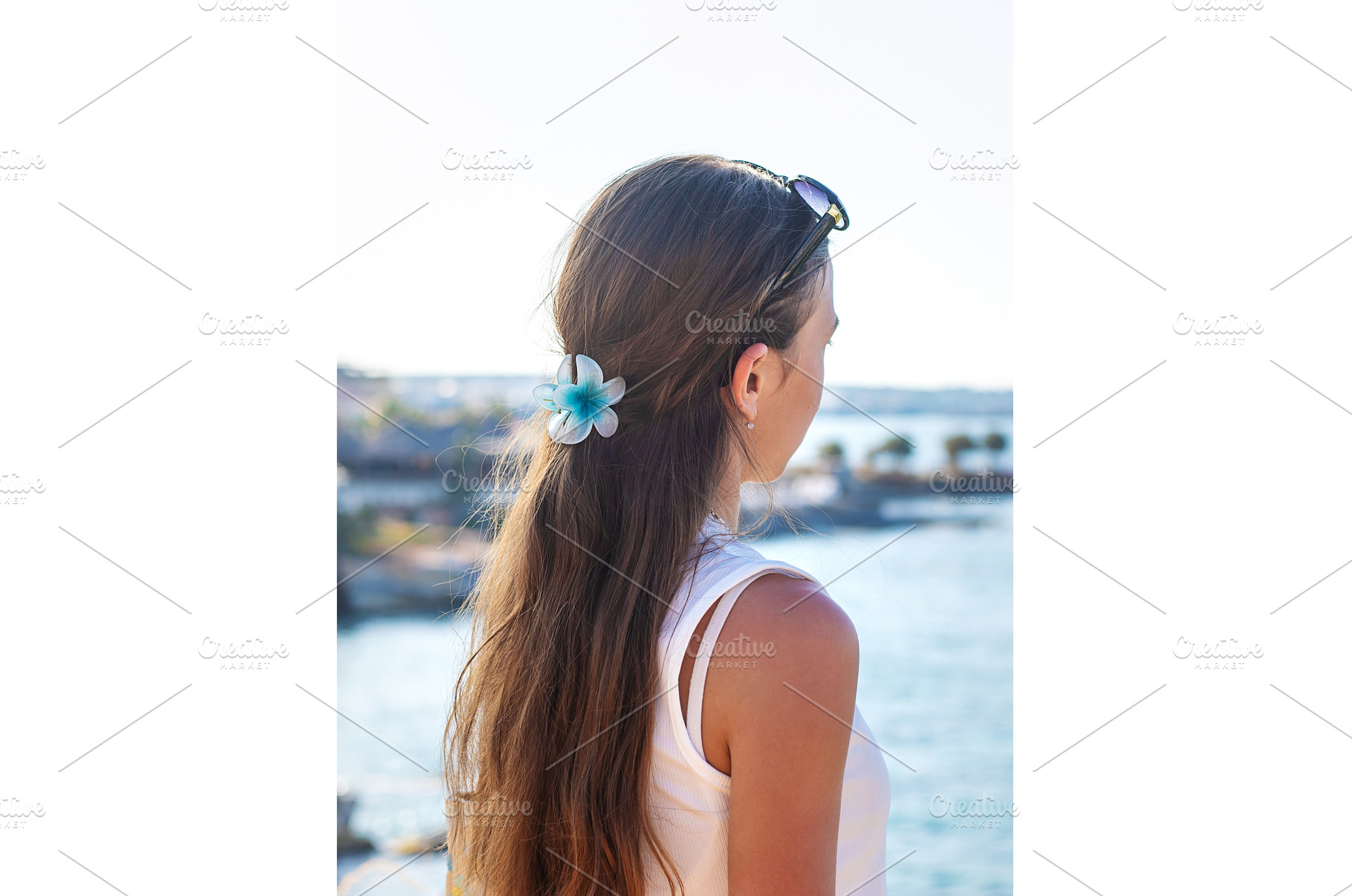 Woman looking at the sea. Selective, a Nature Photo by yanadjana