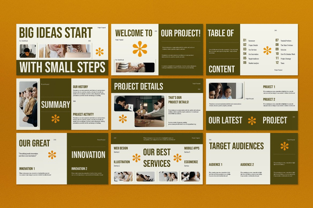 Green Project Proposal Google Slide, a Presentation Template by graphicook (Photo 2 of 4)