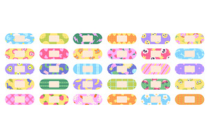 Kids medical plaster. Adhesive, an Object Illustration by LadadikArt