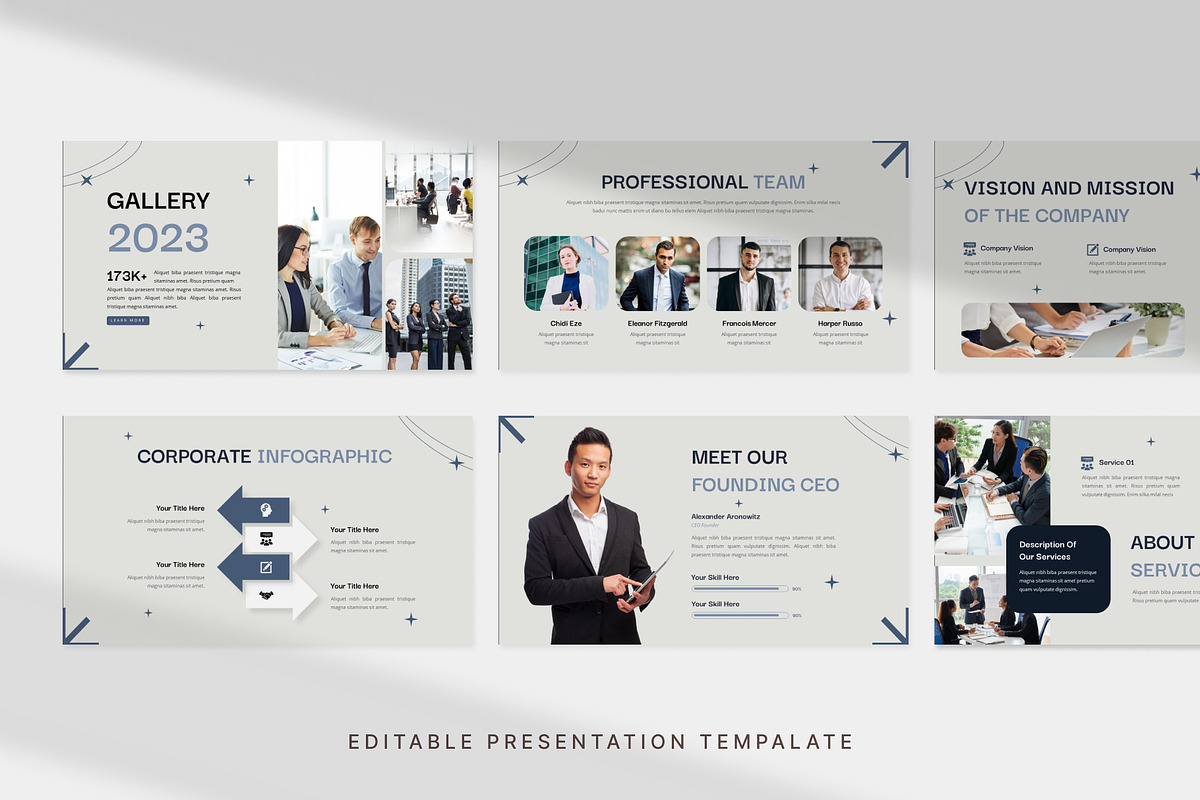 Clean Modern Corporate PowerPoint, a Presentation Template by Digitcase x Wealthwells (Photo 2 of 3)