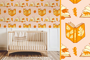 Autumn Books vector clipart patterns, an Education Illustration by Carpet Tapete Pretzel (Thumbnail 6 of 13)
