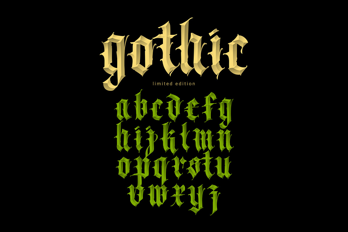 Gothic vector letters - 023, an Object Graphic by GeekClick (Photo 6 of 12)