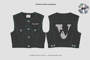 Denim vest mockup