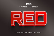 Red Editable 3D Text Effect Style, a Layer Style Add-On by Md Jahidul99 (Thumbnail 1 of 2)