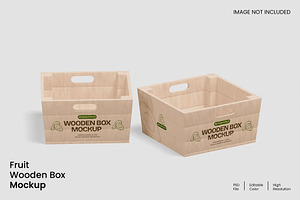 Fruit Wooden box Mockup, a Packaging Mockup by renderstockmarket
