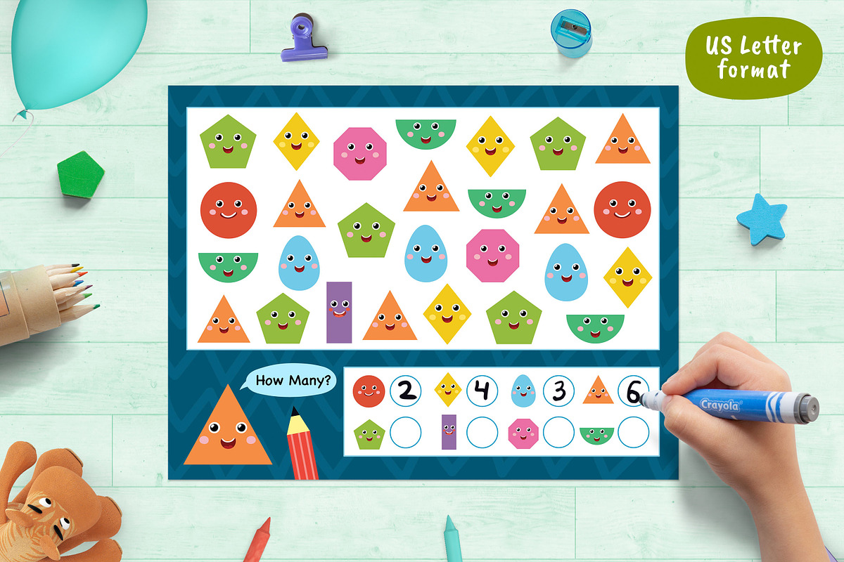 Shapes Activities for Kids, an Education Illustration by Gulnara Sabirova (Photo 10 of 19)