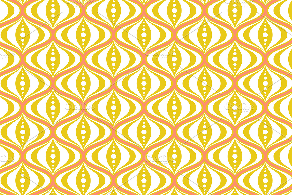 5 Seamless Mid-Century Patterns, a Background Graphic by CojoMoxon (Photo 2 of 7)