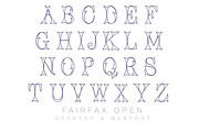 Fairfax Open Fishtail Monogram Font, a Font by HERRINGTON DESIGN (Thumbnail 2 of 2)