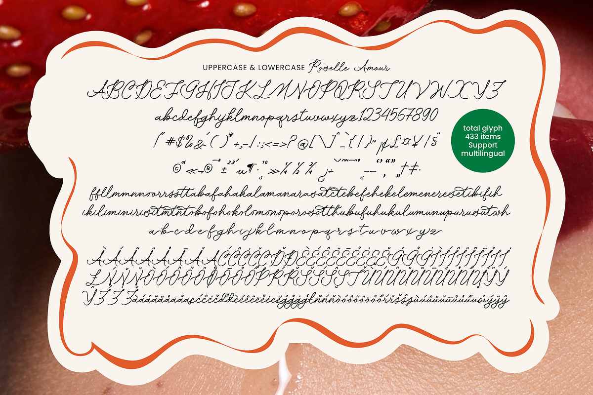 Roselle Amour New Elegant Script, a Script Font by Letterena Studios Script (Photo 14 of 15)