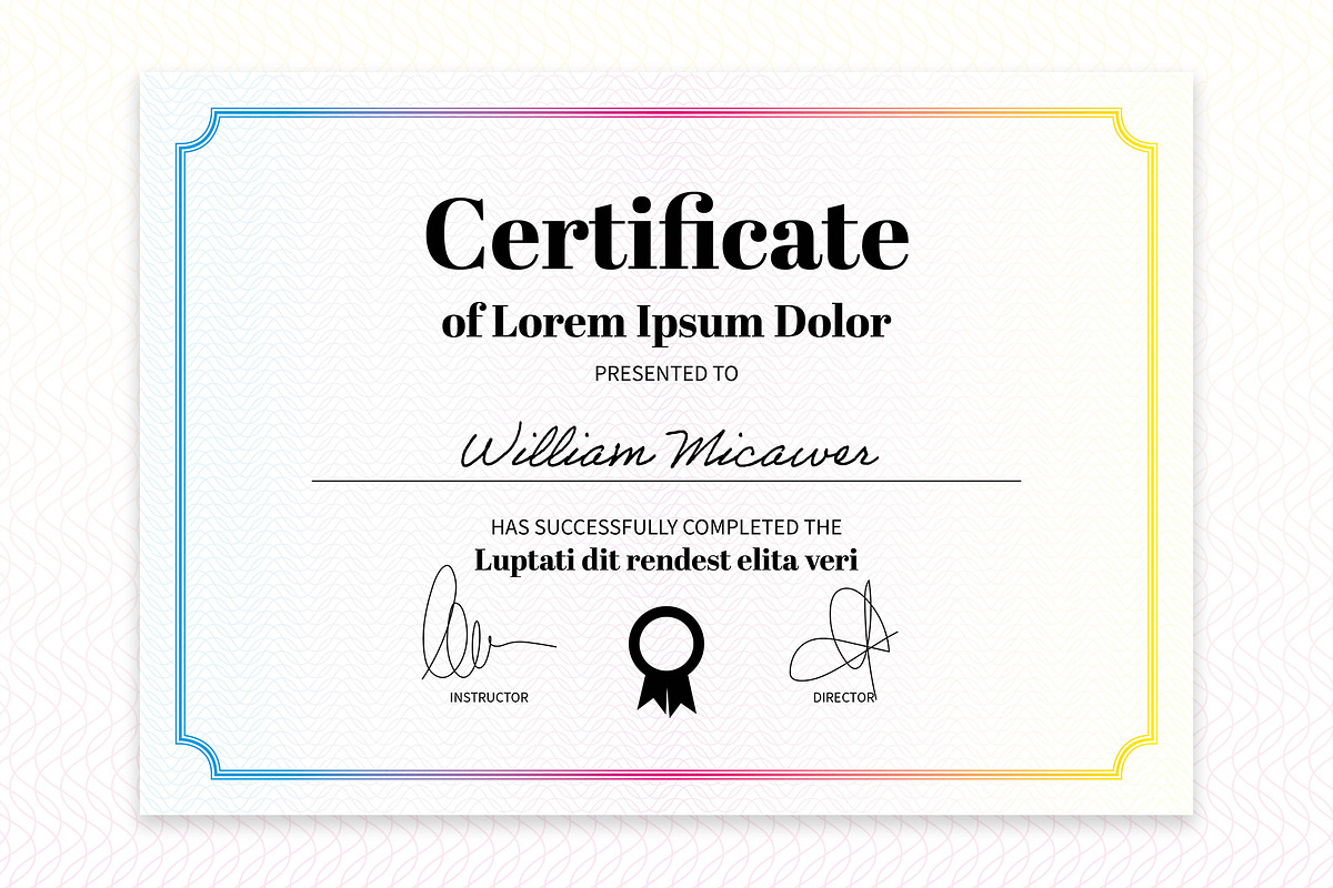 Certificate Set with Simple Frame, a Print Template by McLittle Stock (Photo 2 of 5)