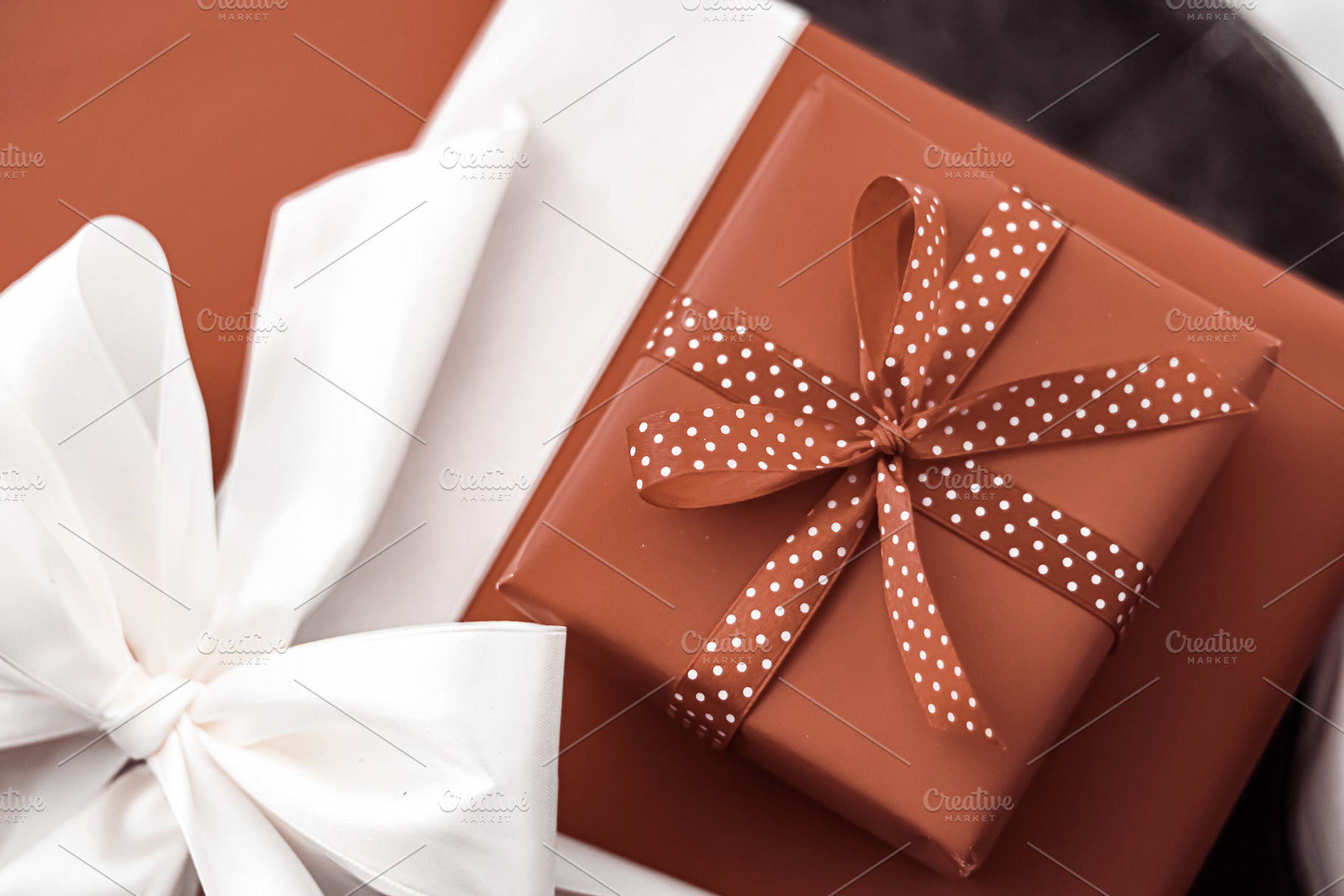 Holiday gifts and wrapped luxury presents, chocolate gift boxes, a Holiday Photo by Studio ANNA