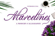 Marcellines a Calligraphy font, a Script Font by Javatype Studio (Thumbnail 1 of 10)