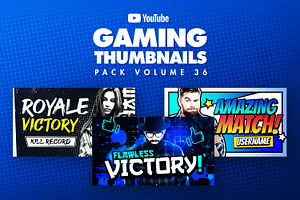 Gaming Youtube Thumbnails Pack 36