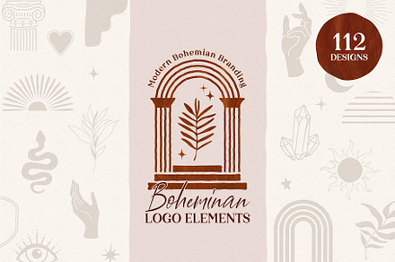 Bohemian Logo Elements - Mystic 2021, a Healthcare Illustration by amber&ink