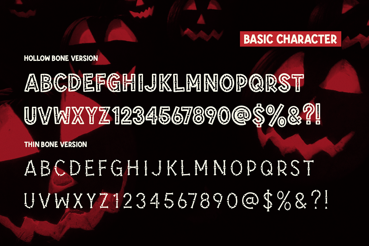 Hueso Bone | Halloween Bone Font, a Blackletter Font by Denustudios (Photo 11 of 12)