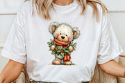 Whimsical Christmas Bear Clipart PNG, a Seasonal Illustration by Canvas Craft (Thumbnail 6 of 10)