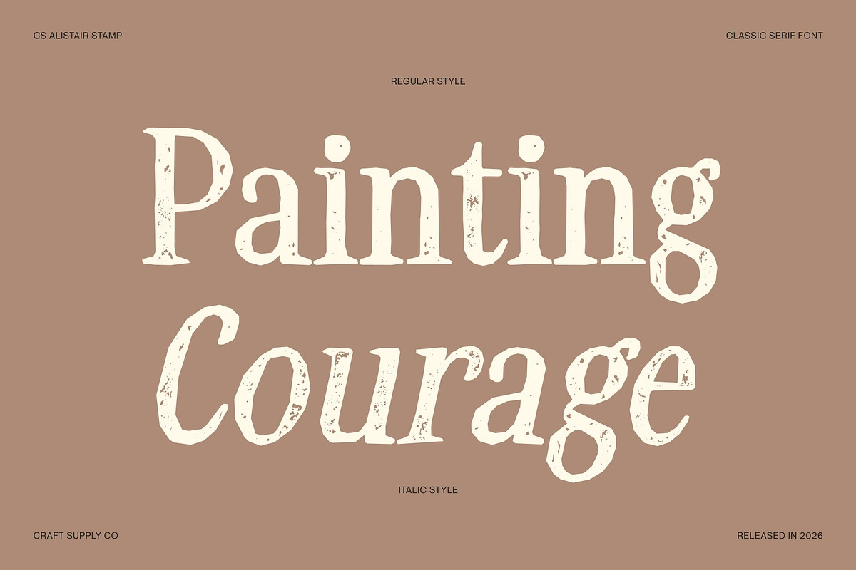 CS Alistair Stamp, a Serif Font by Craft Supply Co. (Photo 3 of 8)