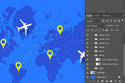Plane Tracking Ai/PSD inside, a Graphic by Alexey Yarkin (Thumbnail 1 of 2)
