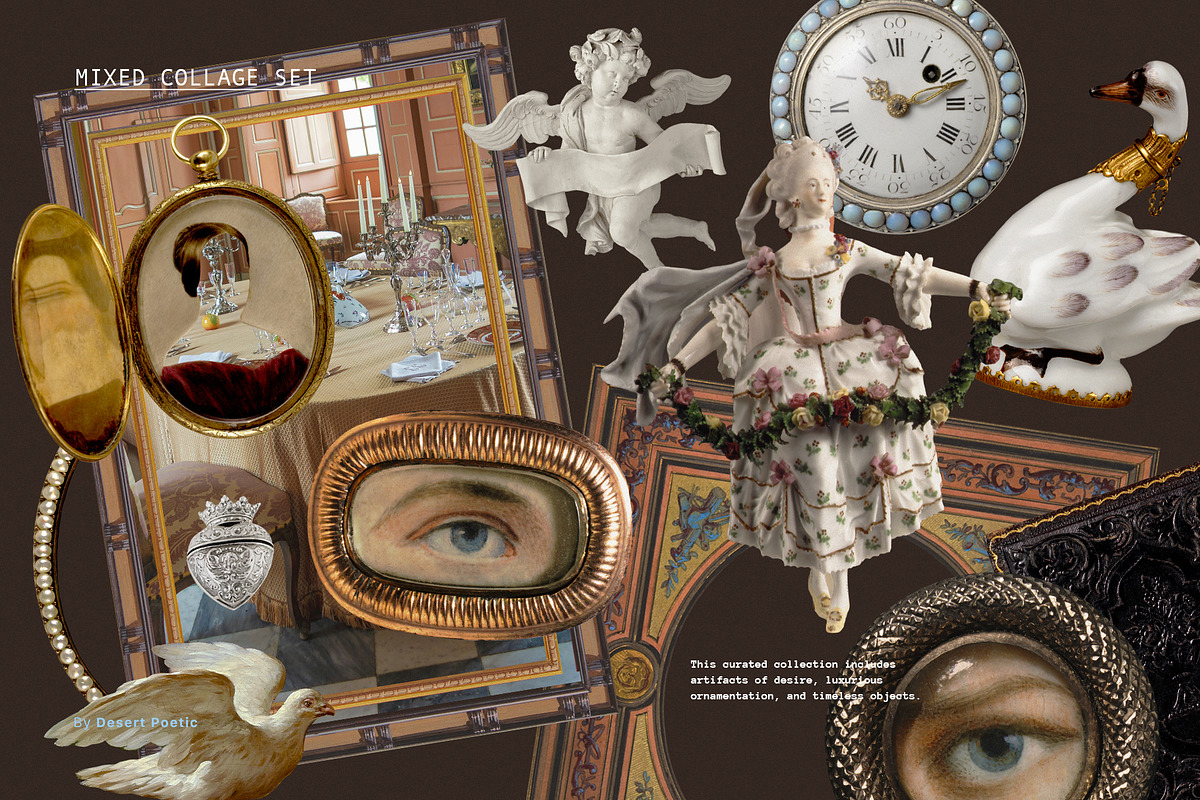 LOVER'S EYES Collage Pack, an Object Graphic by Desert Poetic (Photo 2 of 15)