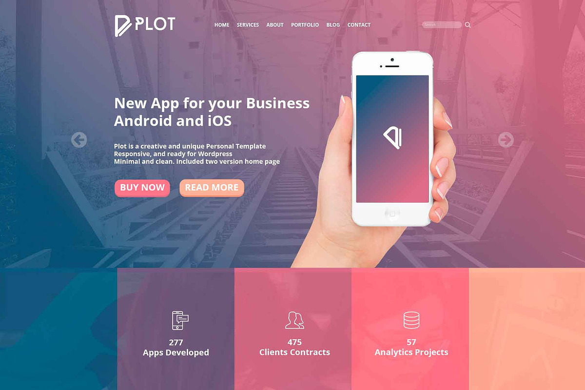 Plot One Page PSD Template, a Landing Page Template by DesignsStore (Photo 2 of 3)