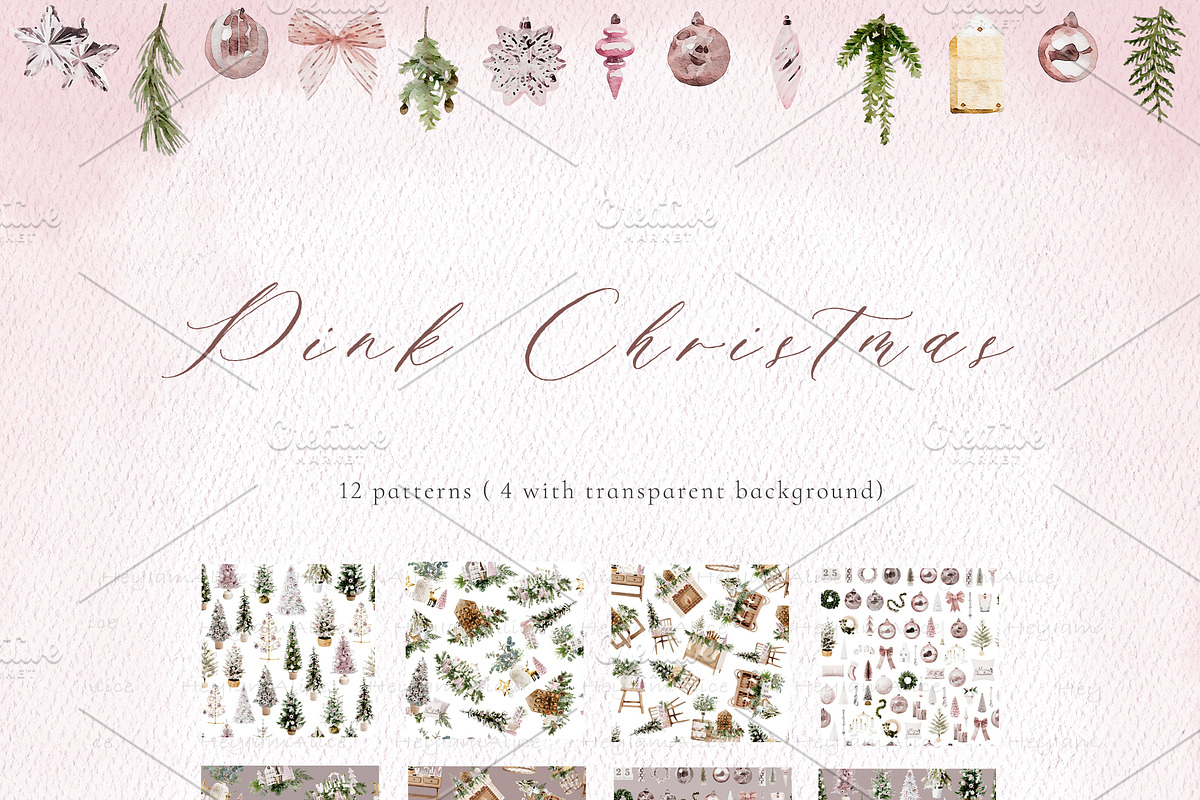 Pink Christmas, a Decorative Illustration by heyiamalice (Photo 7 of 15)