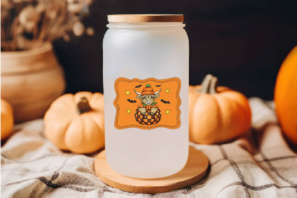 Halloween Highland Cow Frame Png, an Illustration by Dream Creation (Photo 4 of 5)