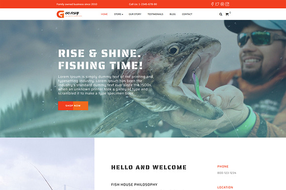 Fishing WordPress Theme preview 7