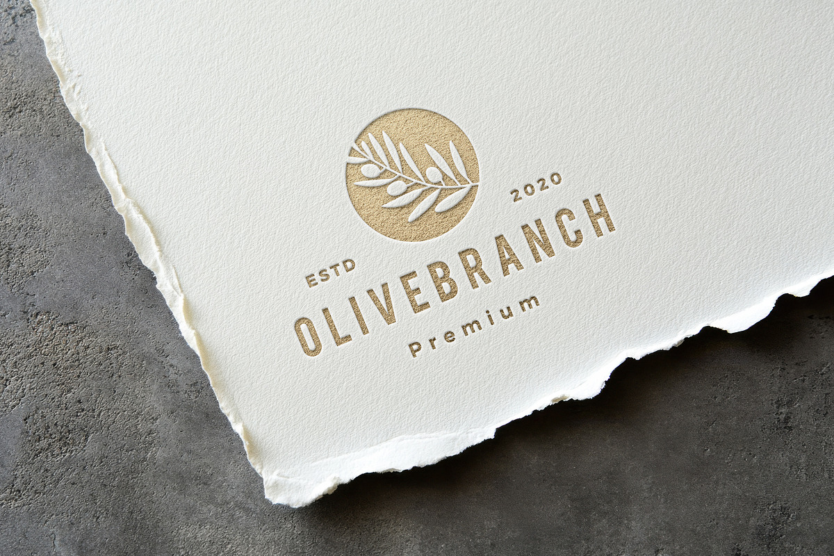 Gold Debossed Paper Logo Mockup, a Mockup by Design Squad (Photo 3 of 4)