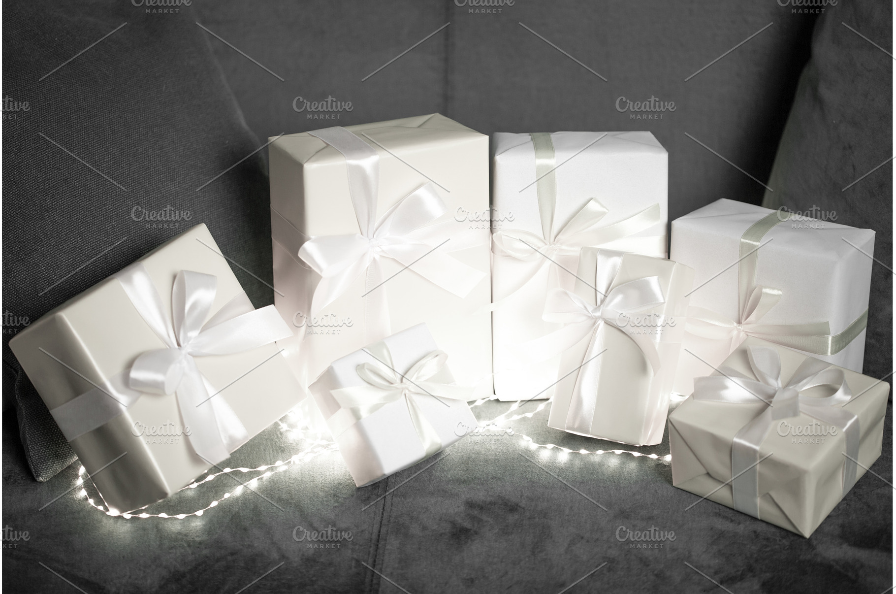 White gift boxes with bows and, an Architecture Photo by Anna Efetova