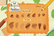 20 Procreate Pencil Shading Brushes, a Brush Add-On by badrusblue (Thumbnail 2 of 5)