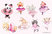 Watercolour Ballet Animals, an Animal Illustration by Jen Digital Art (Thumbnail 6 of 6)