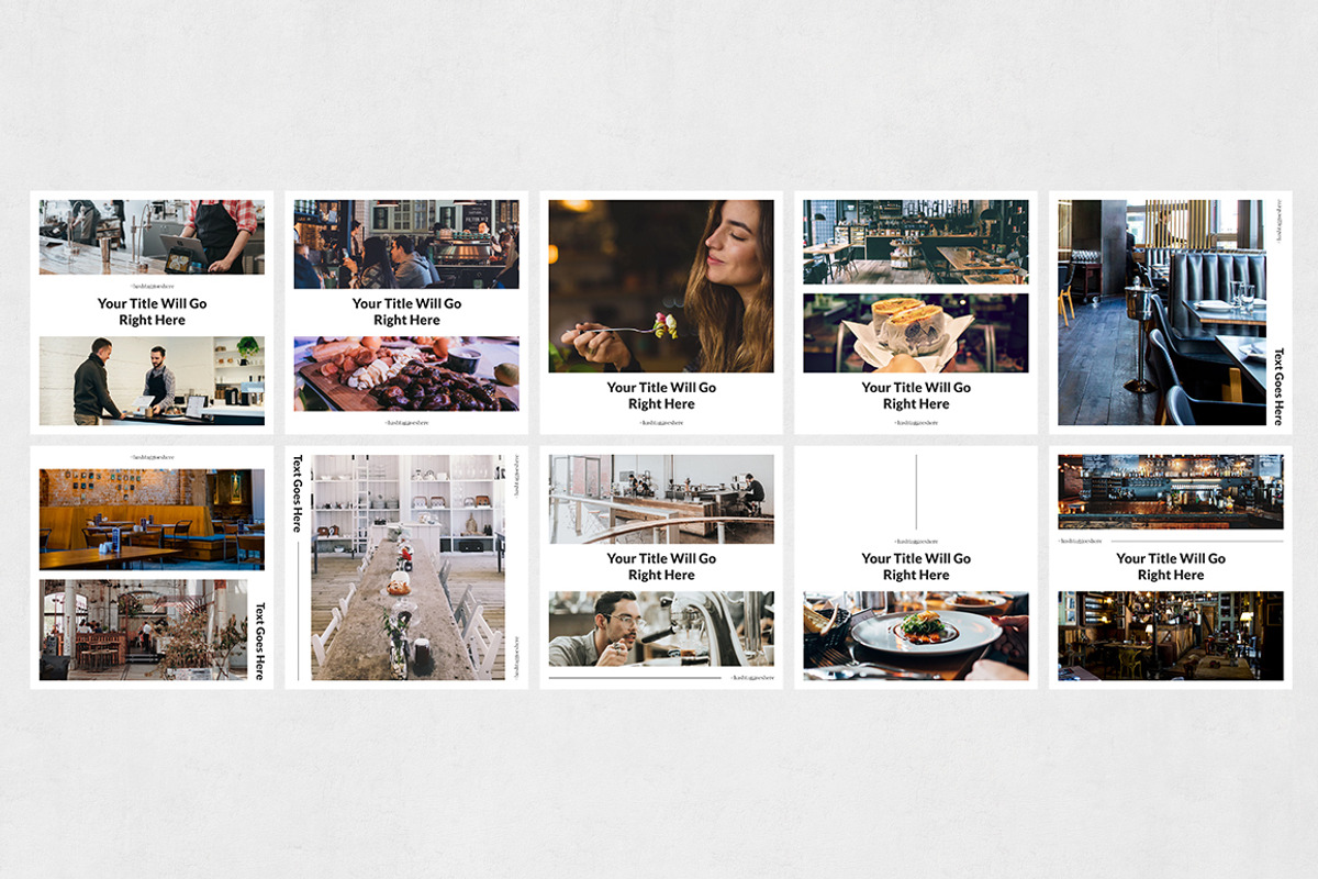 Restaurant Instagram Posts, a Social Media Template by Social Corner Graphics (Photo 7 of 8)