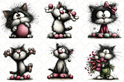 Whimsical Easter Cat Clipart, an Illustration by Black Bird Studio (Thumbnail 4 of 5)