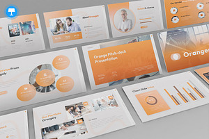 Orange Pitch Deck Keynote, a Presentation Template by Pixslides