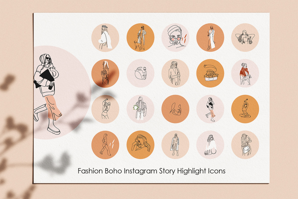 Boho Instagram Story Highlight Icons, a Social Media Template by velychko.ua (Photo 8 of 11)