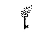 50 Flying Keys Silhouette Vector Bun, an Illustration by Designs_River (Thumbnail 12 of 51)