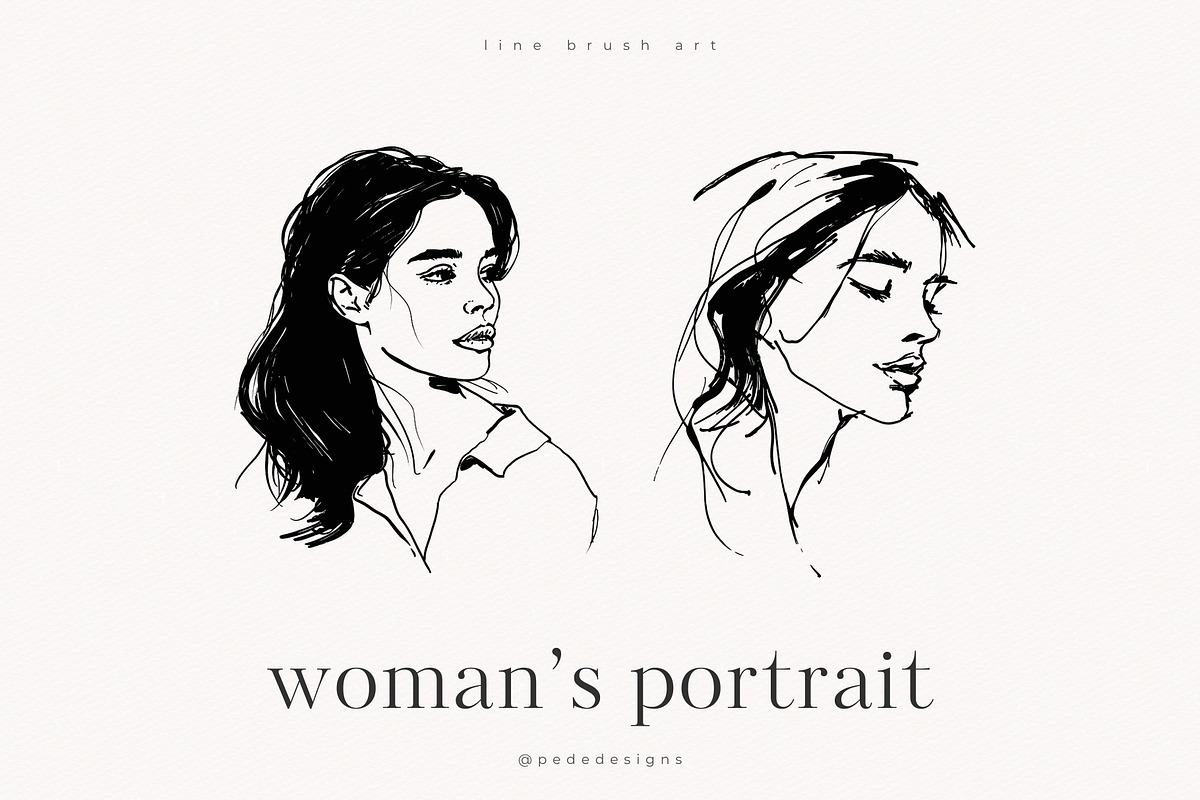 Woman's Portrait I, a Person Illustration by PeDe Designs (Photo 6 of 6)
