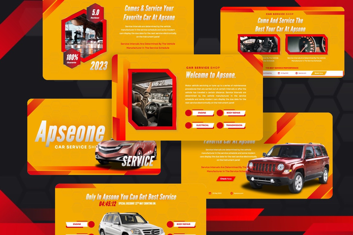 Apsone - Car Service Googleslide, a Presentation Template by Dhabee (Photo 2 of 8)