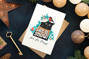 Black & Meowy Christmas | Hand Drawn, a Graphic by svetlana.belaia (Thumbnail 4 of 9)