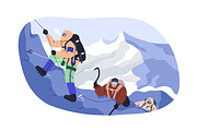 People doing winter sport activities, a Seasonal Illustration by Good Studio (Thumbnail 7 of 11)