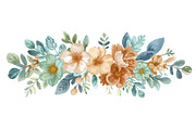 Rustic Orange Floral Set, an Illustration by Designer_Momina (Thumbnail 10 of 16)