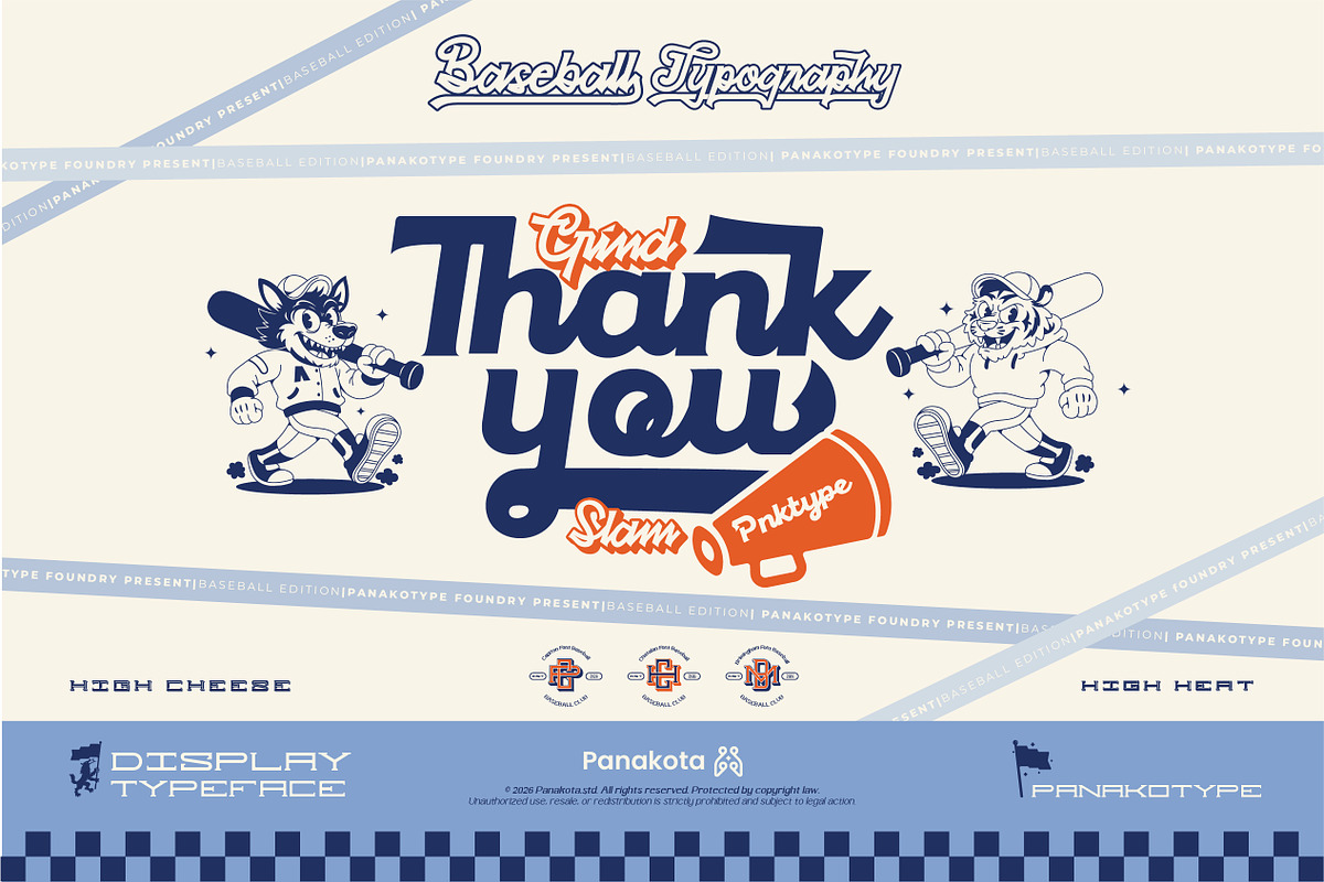 Bassball & Varsity fonts, a Script Font by panakota studio (Photo 18 of 18)