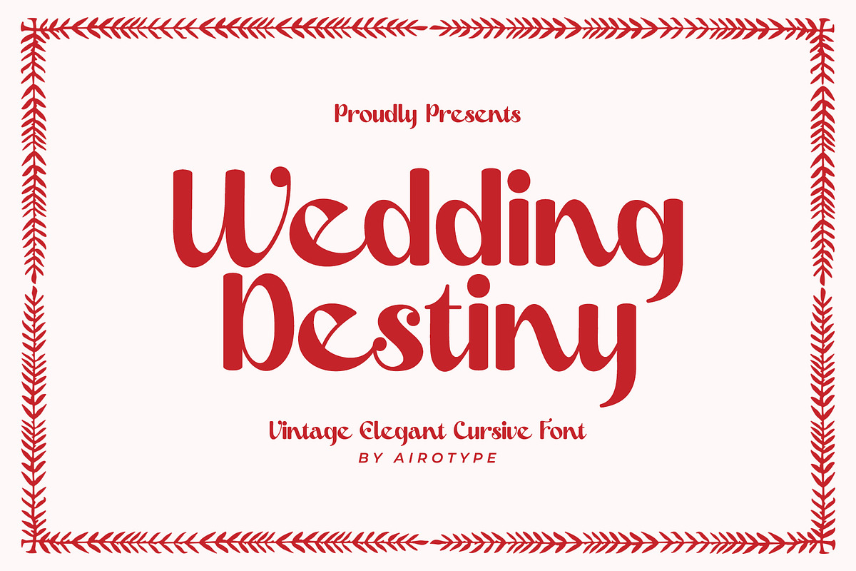 Wedding Destiny - Pretty Font, a Script Font by Airotype (Photo 1 of 10)