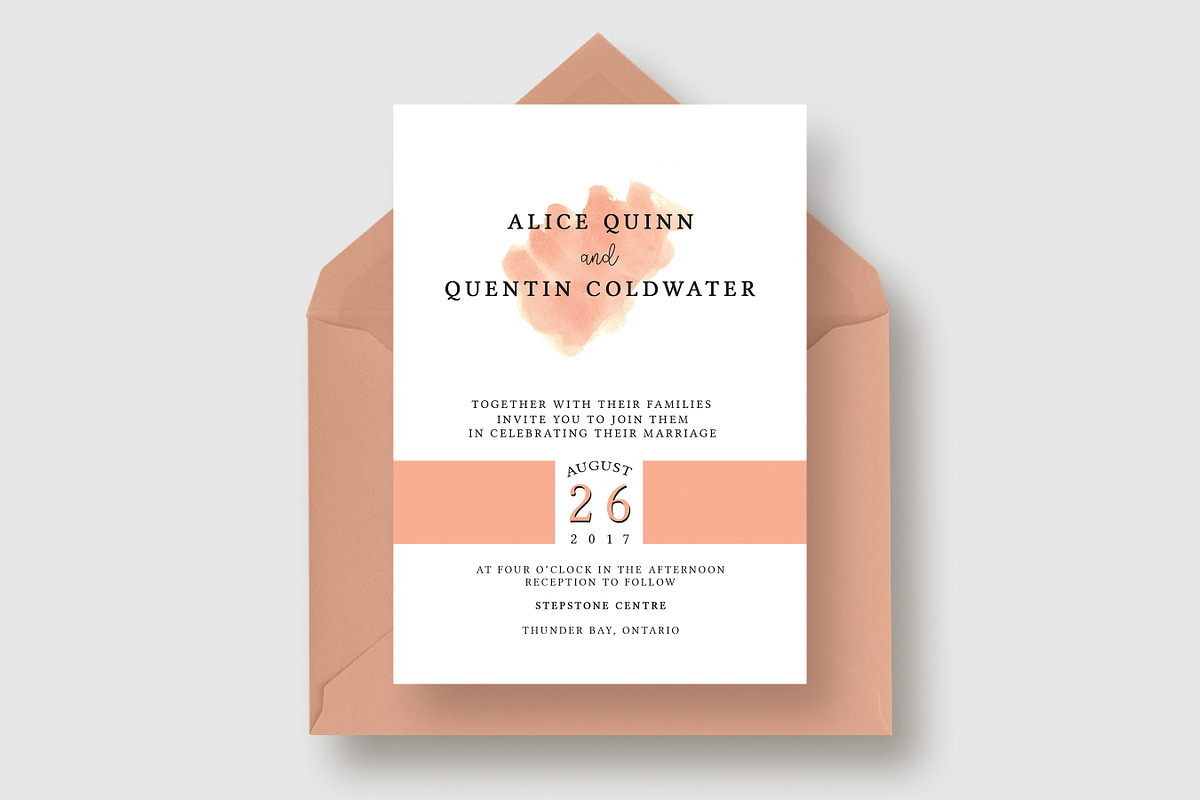 Stylish Blush Wedding Suite, an Invitation Template by Knotted Design (Photo 2 of 4)