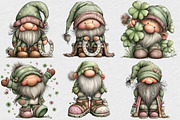 Whimsical St Patrick’s Gnome Clipart, an Illustration by DreamCafeArt (Thumbnail 3 of 6)
